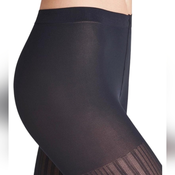 FALKE Prime Rib Tights, 2 Pair Designer Hosiery in Marine .. Size Small (95-110) - Picture 8 of 10